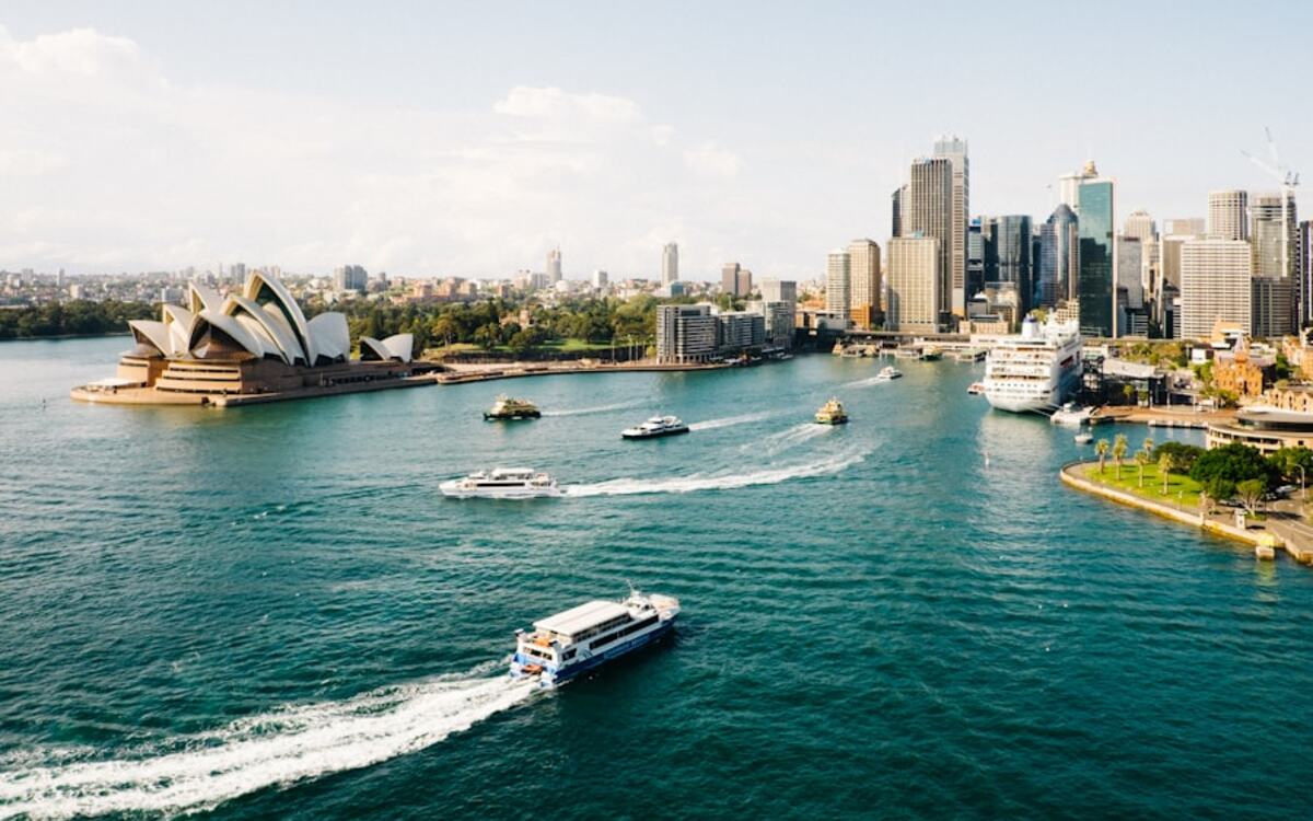 Sydney Harbour with the Opera House and city skyline